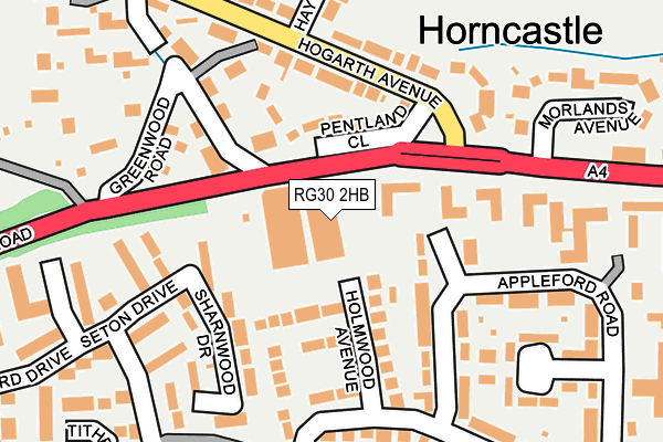 RG30 2HB map - OS OpenMap – Local (Ordnance Survey)