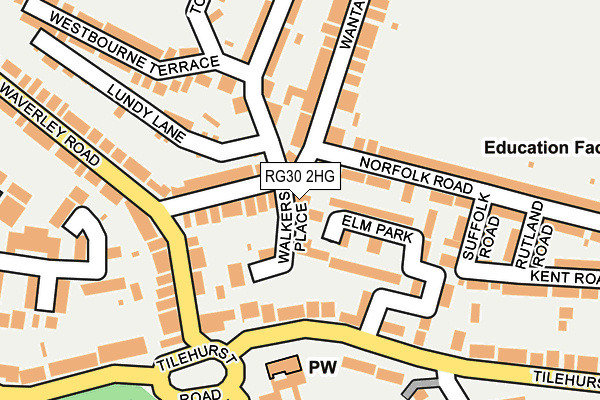 RG30 2HG map - OS OpenMap – Local (Ordnance Survey)