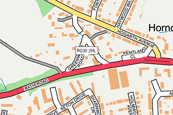 RG30 2HL map - OS OpenMap – Local (Ordnance Survey)