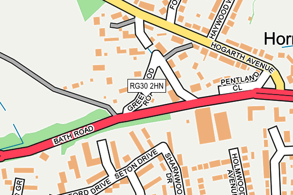 RG30 2HN map - OS OpenMap – Local (Ordnance Survey)