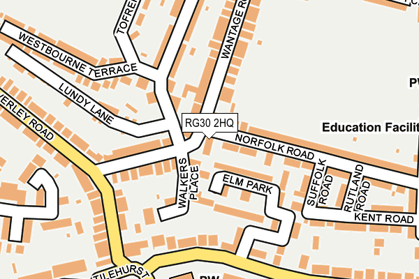 RG30 2HQ map - OS OpenMap – Local (Ordnance Survey)