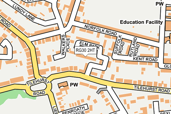 RG30 2HT map - OS OpenMap – Local (Ordnance Survey)