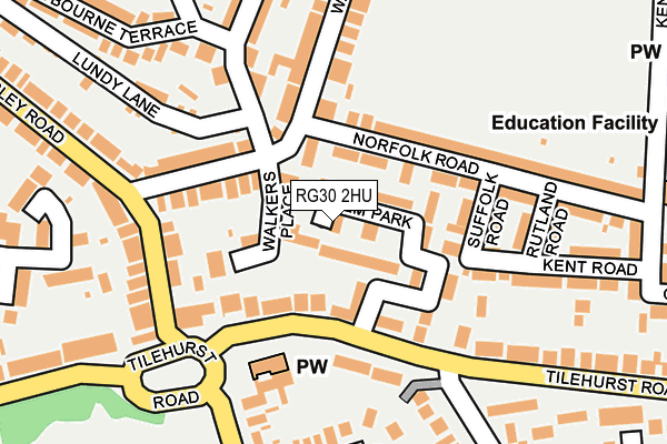 RG30 2HU map - OS OpenMap – Local (Ordnance Survey)