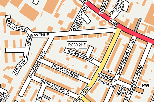 RG30 2HZ map - OS OpenMap – Local (Ordnance Survey)
