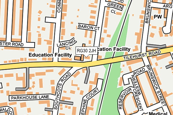 RG30 2JH map - OS OpenMap – Local (Ordnance Survey)