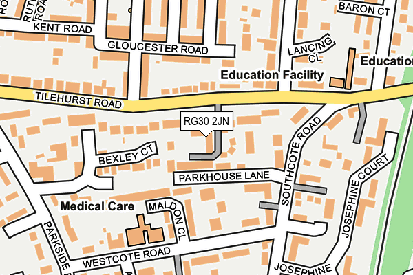 RG30 2JN map - OS OpenMap – Local (Ordnance Survey)