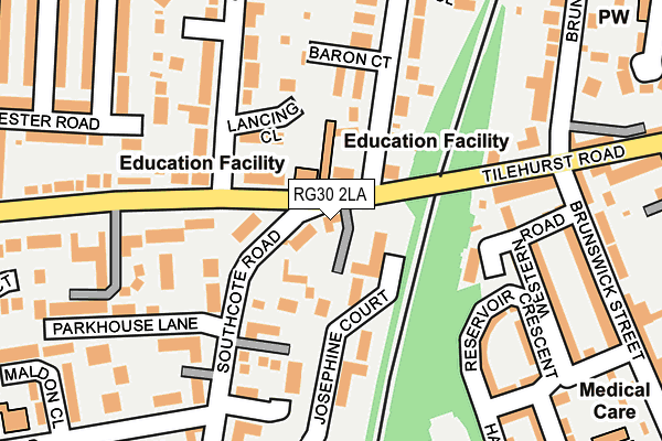 RG30 2LA map - OS OpenMap – Local (Ordnance Survey)