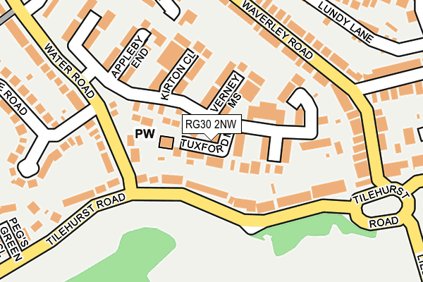 RG30 2NW map - OS OpenMap – Local (Ordnance Survey)