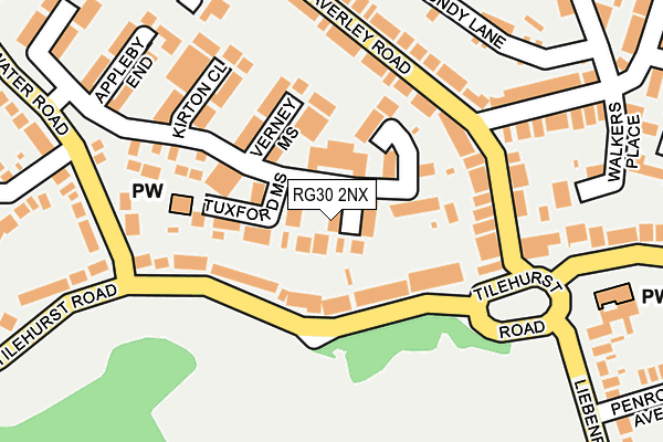 RG30 2NX map - OS OpenMap – Local (Ordnance Survey)