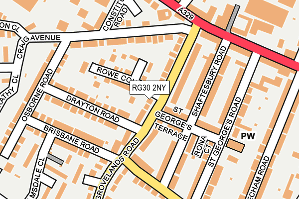 RG30 2NY map - OS OpenMap – Local (Ordnance Survey)