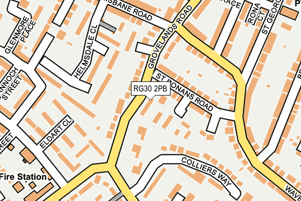 RG30 2PB map - OS OpenMap – Local (Ordnance Survey)