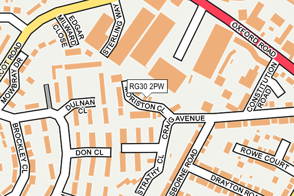 RG30 2PW map - OS OpenMap – Local (Ordnance Survey)