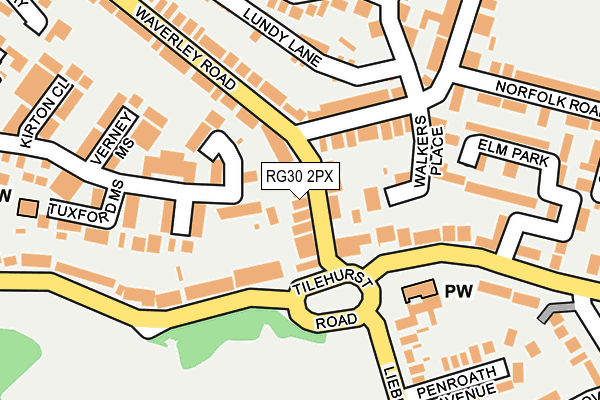RG30 2PX map - OS OpenMap – Local (Ordnance Survey)