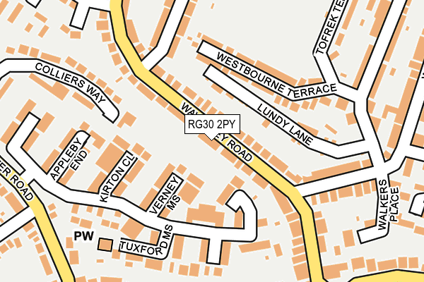 RG30 2PY map - OS OpenMap – Local (Ordnance Survey)