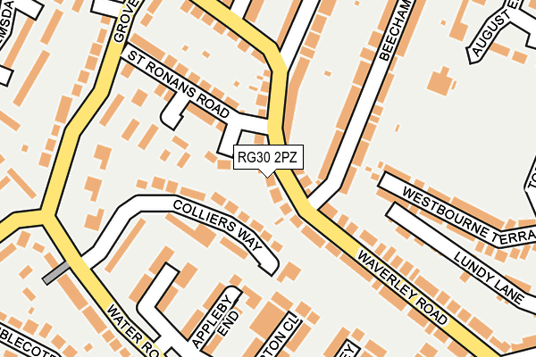 RG30 2PZ map - OS OpenMap – Local (Ordnance Survey)