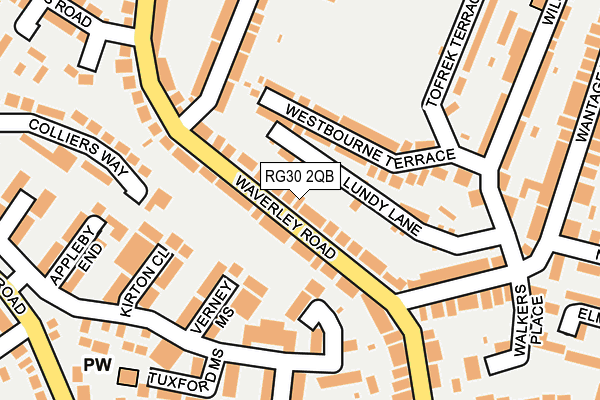 RG30 2QB map - OS OpenMap – Local (Ordnance Survey)