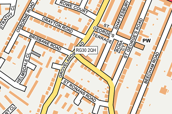 RG30 2QH map - OS OpenMap – Local (Ordnance Survey)