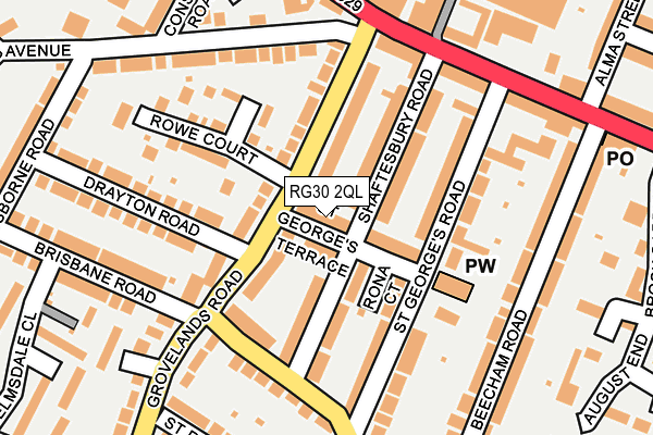 RG30 2QL map - OS OpenMap – Local (Ordnance Survey)