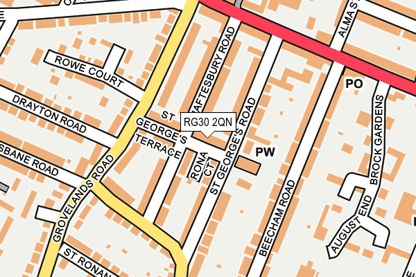RG30 2QN map - OS OpenMap – Local (Ordnance Survey)