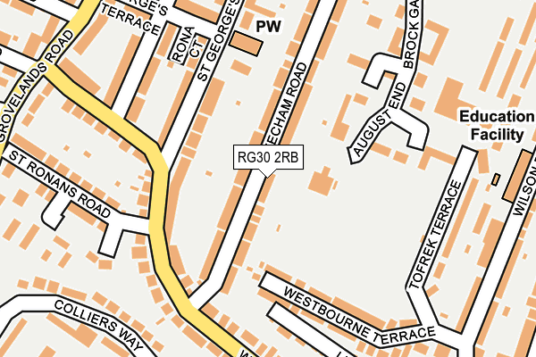 RG30 2RB map - OS OpenMap – Local (Ordnance Survey)