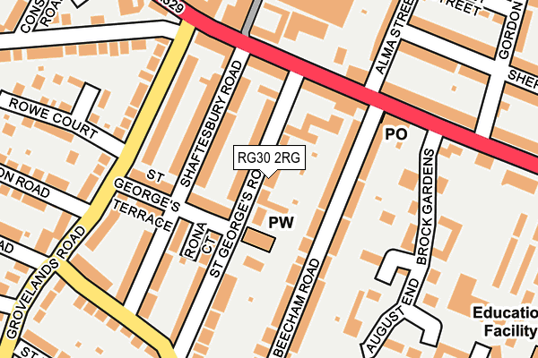 RG30 2RG map - OS OpenMap – Local (Ordnance Survey)