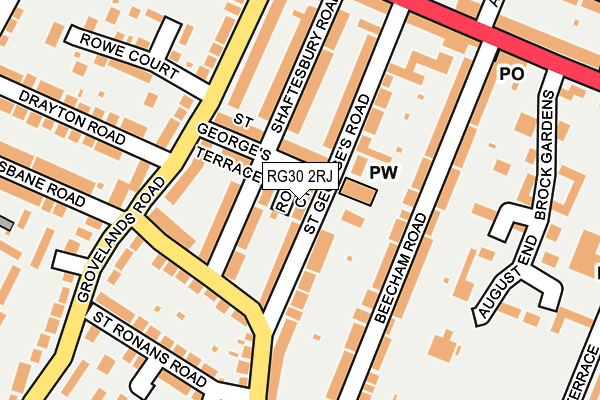 RG30 2RJ map - OS OpenMap – Local (Ordnance Survey)