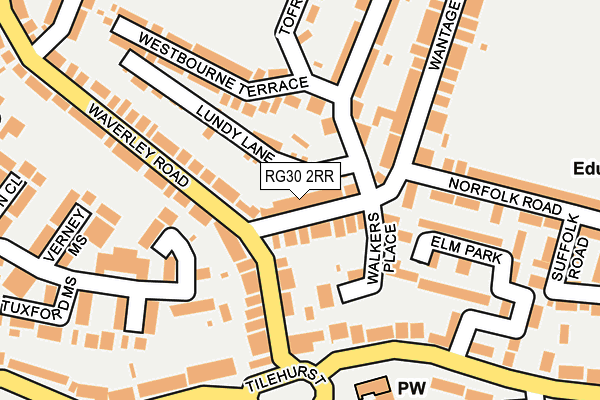 RG30 2RR map - OS OpenMap – Local (Ordnance Survey)