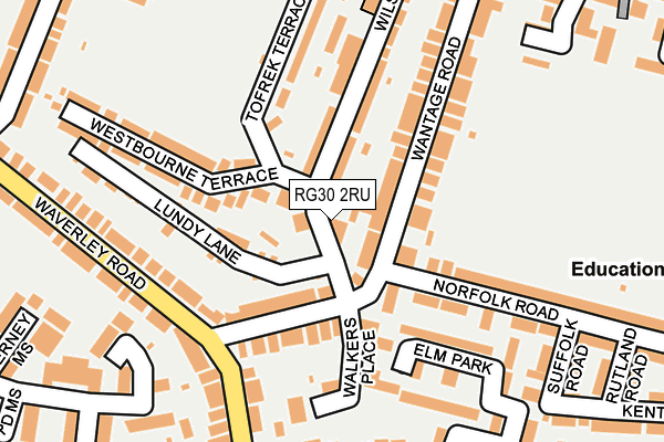 RG30 2RU map - OS OpenMap – Local (Ordnance Survey)