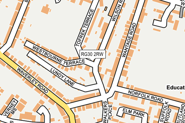 RG30 2RW map - OS OpenMap – Local (Ordnance Survey)