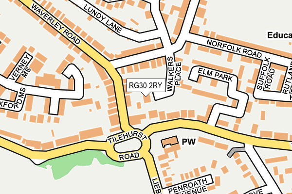 RG30 2RY map - OS OpenMap – Local (Ordnance Survey)