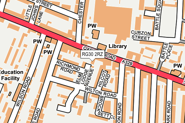 RG30 2RZ map - OS OpenMap – Local (Ordnance Survey)