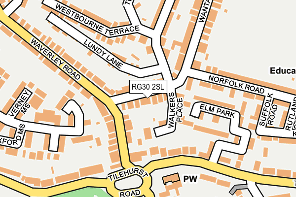 RG30 2SL map - OS OpenMap – Local (Ordnance Survey)
