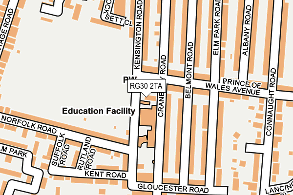 RG30 2TA map - OS OpenMap – Local (Ordnance Survey)