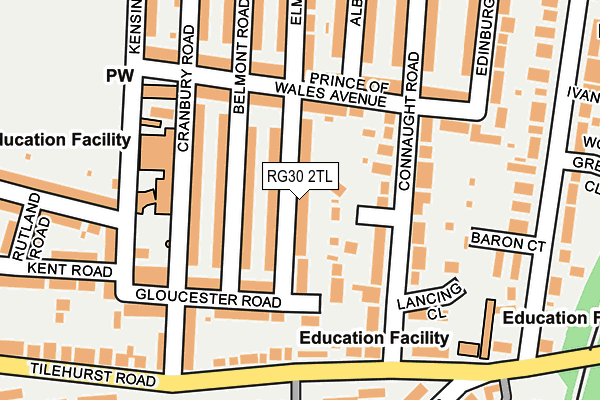RG30 2TL map - OS OpenMap – Local (Ordnance Survey)