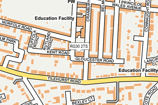 RG30 2TS map - OS OpenMap – Local (Ordnance Survey)