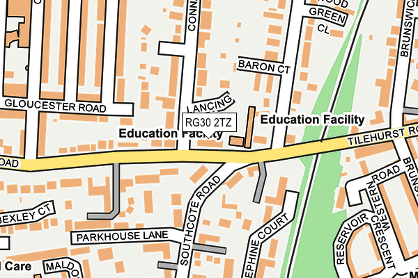 RG30 2TZ map - OS OpenMap – Local (Ordnance Survey)