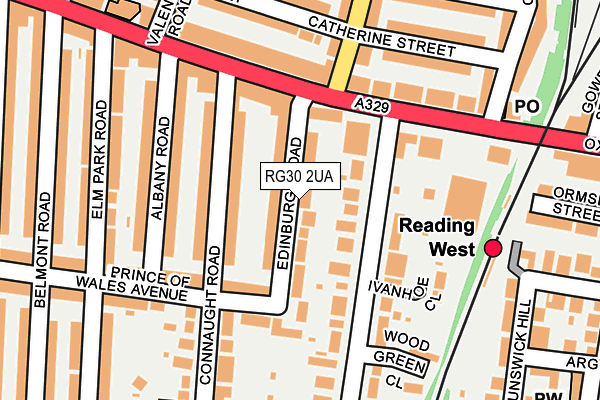 RG30 2UA map - OS OpenMap – Local (Ordnance Survey)