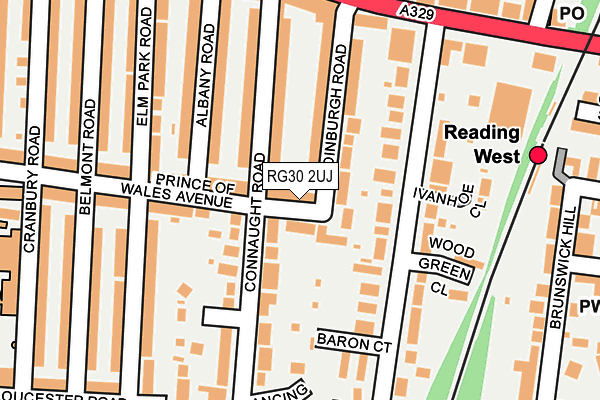 RG30 2UJ map - OS OpenMap – Local (Ordnance Survey)