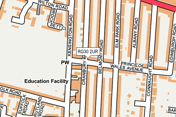 RG30 2UR map - OS OpenMap – Local (Ordnance Survey)