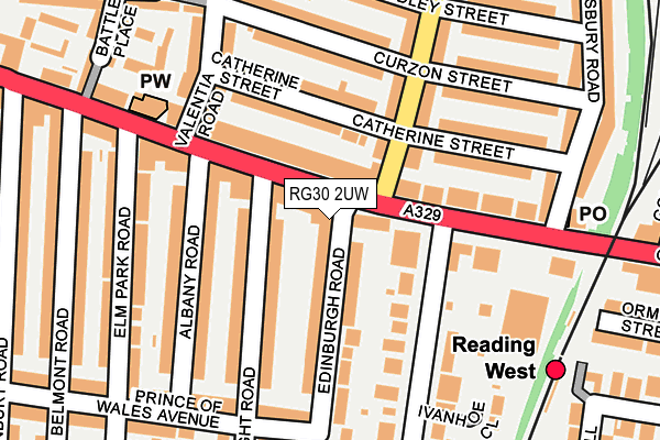 RG30 2UW map - OS OpenMap – Local (Ordnance Survey)