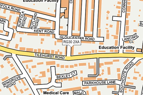 RG30 2XA map - OS OpenMap – Local (Ordnance Survey)