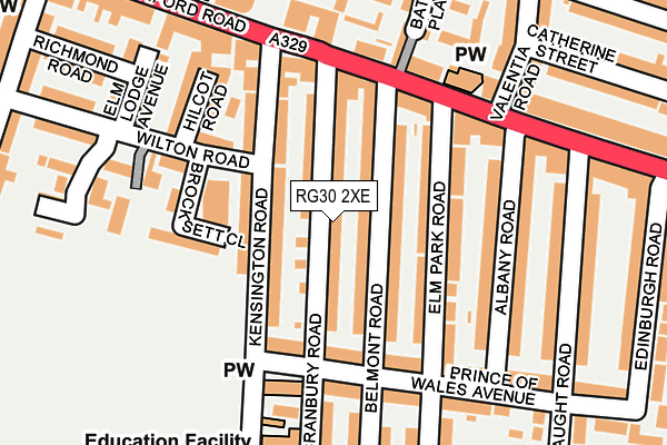 RG30 2XE map - OS OpenMap – Local (Ordnance Survey)