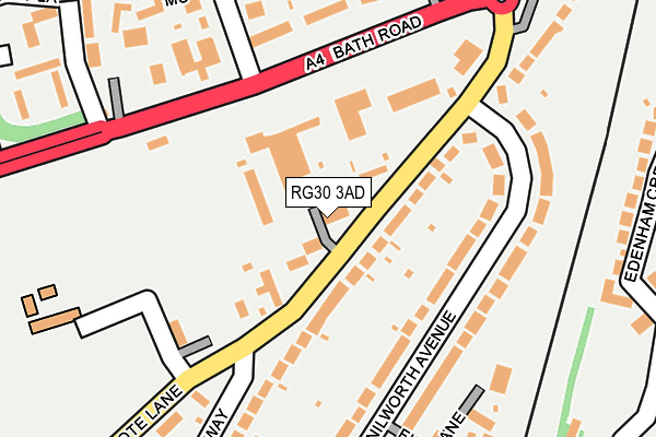 RG30 3AD map - OS OpenMap – Local (Ordnance Survey)