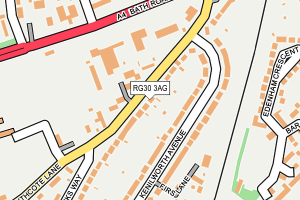 RG30 3AG map - OS OpenMap – Local (Ordnance Survey)