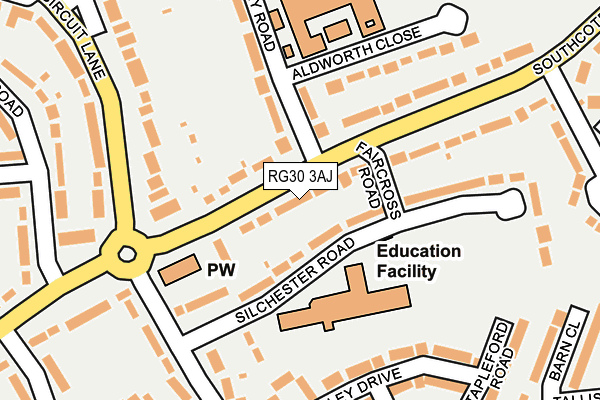 RG30 3AJ map - OS OpenMap – Local (Ordnance Survey)