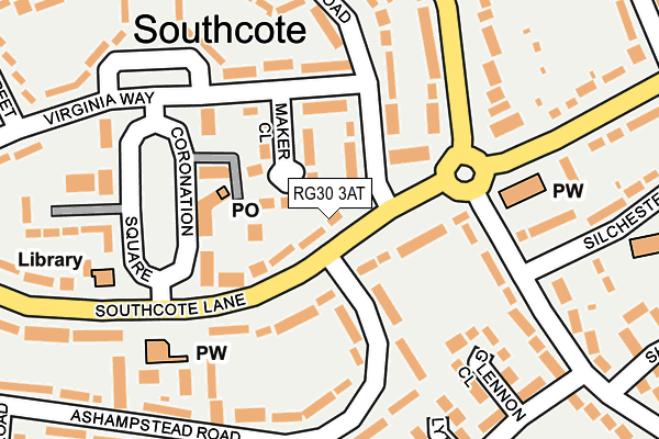 RG30 3AT map - OS OpenMap – Local (Ordnance Survey)