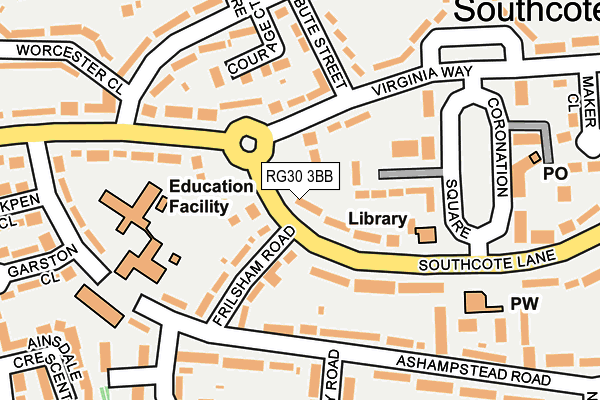 RG30 3BB map - OS OpenMap – Local (Ordnance Survey)