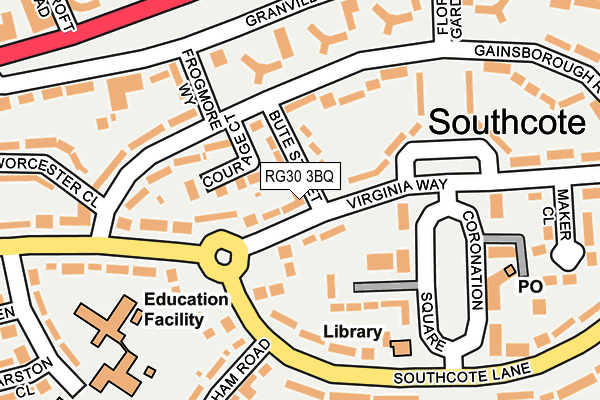 RG30 3BQ map - OS OpenMap – Local (Ordnance Survey)