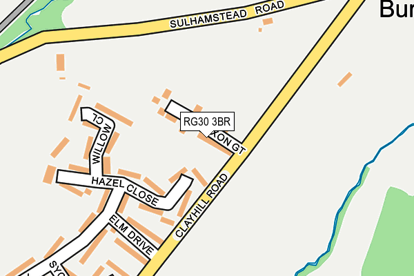 RG30 3BR map - OS OpenMap – Local (Ordnance Survey)