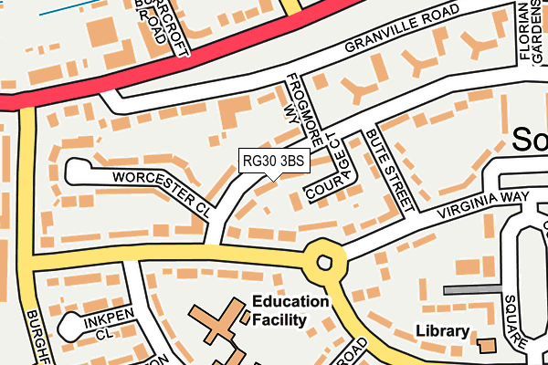 RG30 3BS map - OS OpenMap – Local (Ordnance Survey)